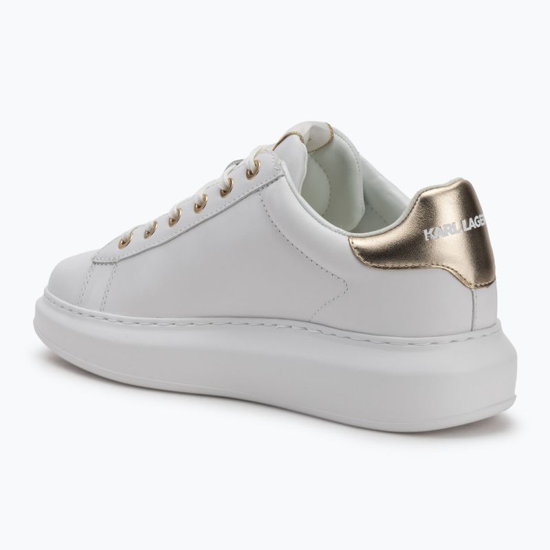 Dámské boty KARL LAGERFELD Kapri Maison white leather w/gold 3