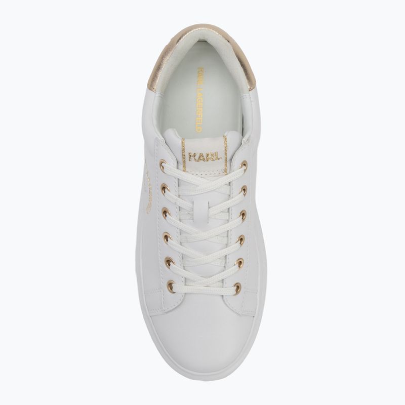 Dámské boty KARL LAGERFELD Kapri Maison white leather w/gold 5