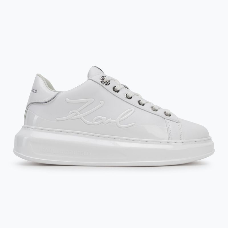 Dámské boty KARL LAGERFELD Kapri Signia Shine white leather/mono 2