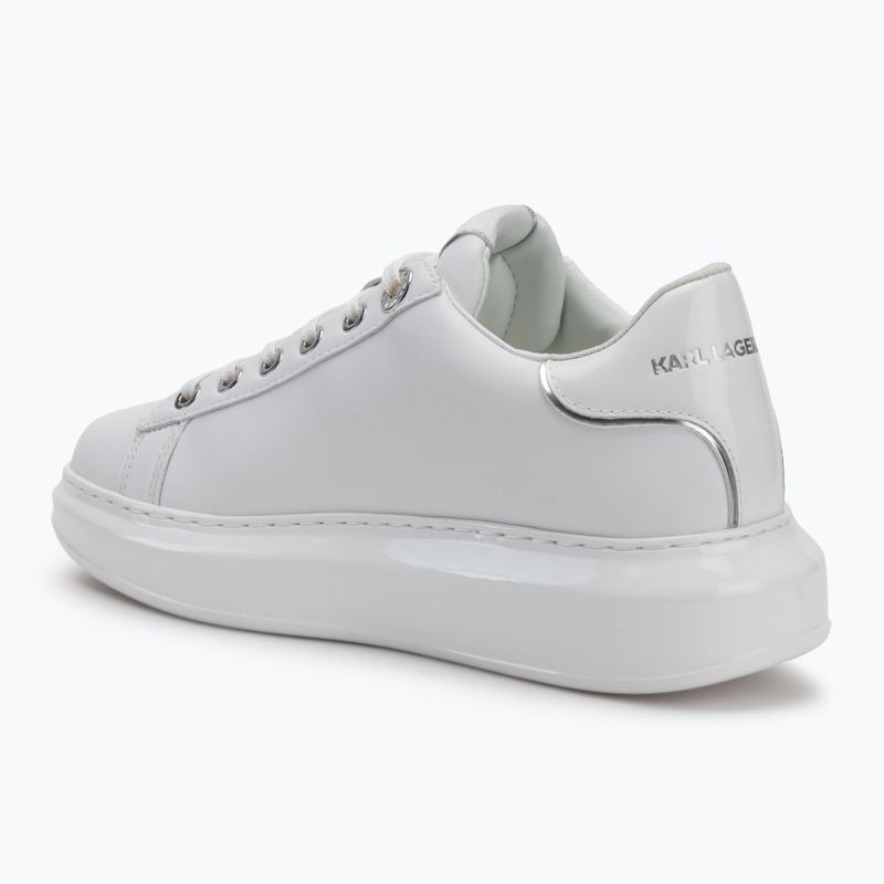 Dámské boty KARL LAGERFELD Kapri Signia Shine white leather/mono 3