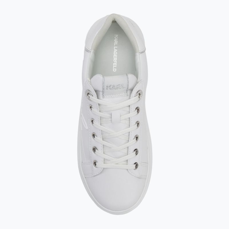 Dámské boty KARL LAGERFELD Kapri Signia Shine white leather/mono 5