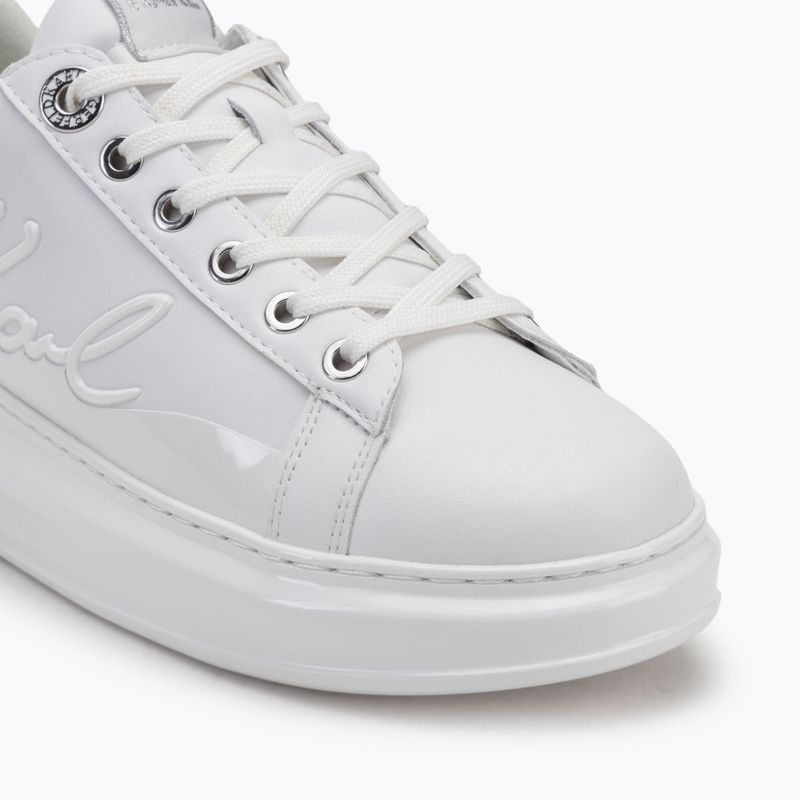 Dámské boty KARL LAGERFELD Kapri Signia Shine white leather/mono 7