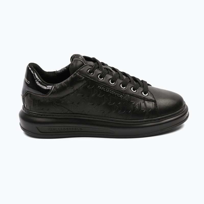 Pánské boty KARL LAGERFELD Kapri Monogram Emboss black leather/mono
