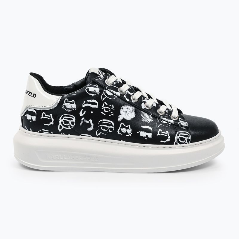 Dámské boty  KARL LAGERFELD Kapri Twin Nft Graffiti black/white leather 8