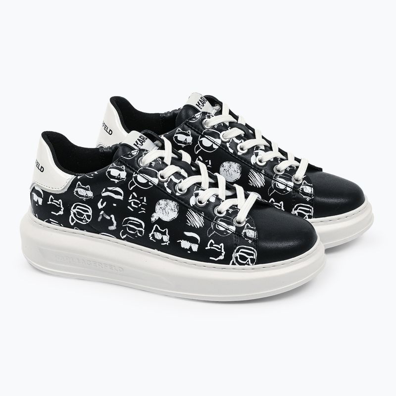 Dámské boty  KARL LAGERFELD Kapri Twin Nft Graffiti black/white leather 9