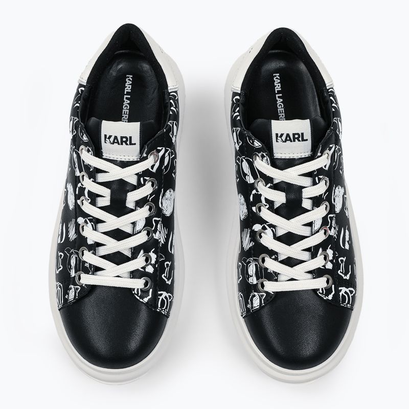 Dámské boty  KARL LAGERFELD Kapri Twin Nft Graffiti black/white leather 11
