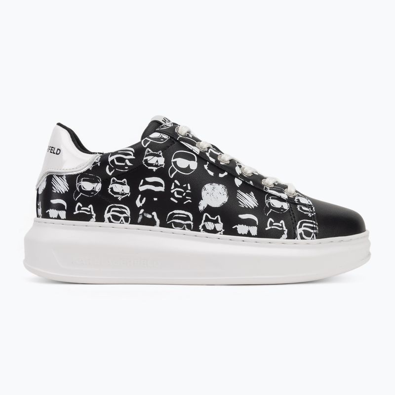 Dámské boty  KARL LAGERFELD Kapri Twin Nft Graffiti black/white leather 2