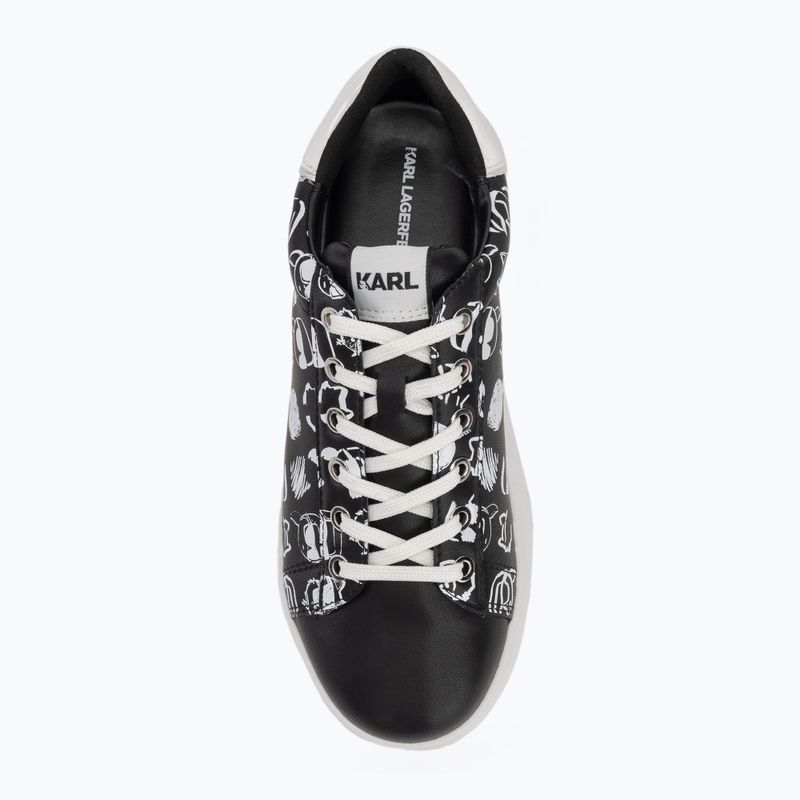 Dámské boty  KARL LAGERFELD Kapri Twin Nft Graffiti black/white leather 5