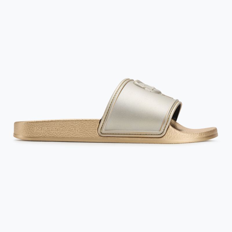 Dámské nazouváky   KARL LAGERFELD Kondo 2.0 NFT Relief gold rubber 2
