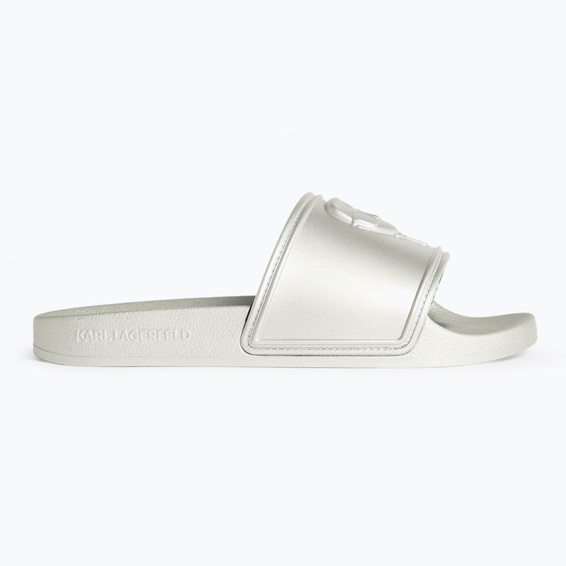 Dámské nazouváky   KARL LAGERFELD Kondo 2.0 NFT Relief silver rubber