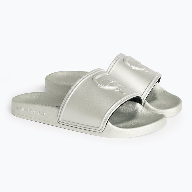 Dámské nazouváky   KARL LAGERFELD Kondo 2.0 NFT Relief silver rubber 2