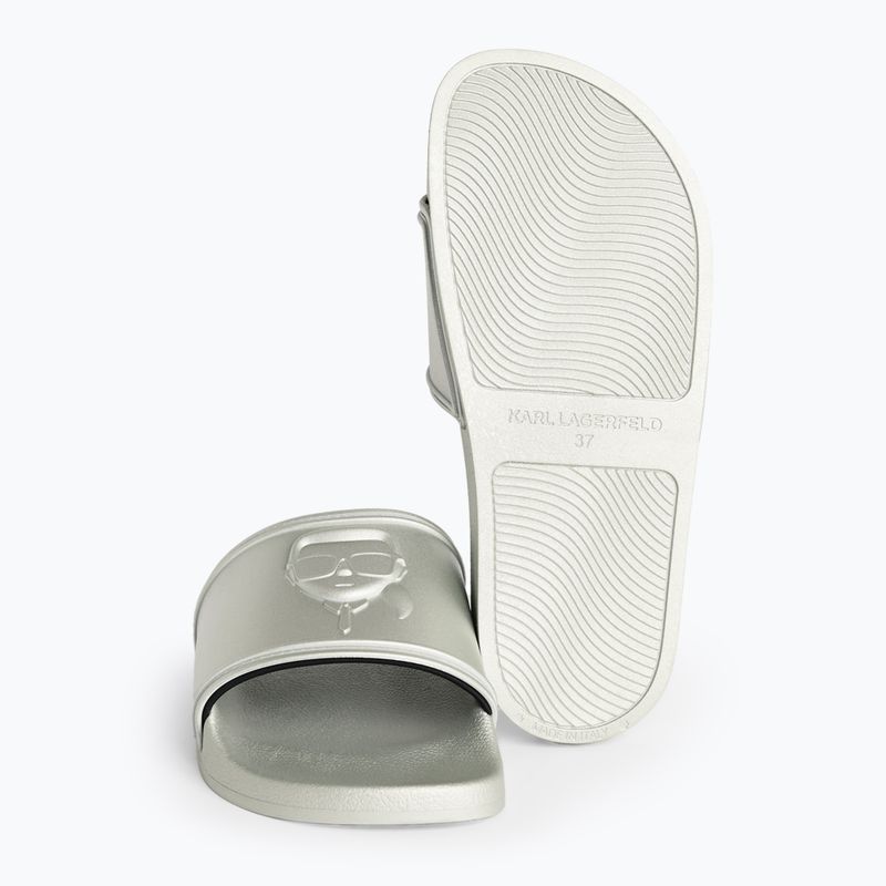Dámské nazouváky   KARL LAGERFELD Kondo 2.0 NFT Relief silver rubber 5