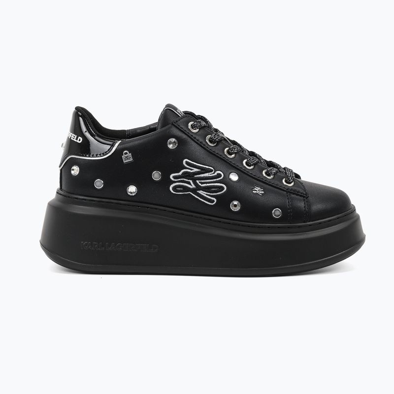 Dámské boty KARL LAGERFELD Anakapri Autograph Studs blackleather w/silver