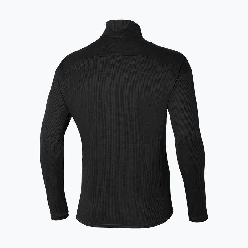 Pánské běžecké tričko Longsleeve Mizuno Hybrid LS Tee black/blue wing teal 2