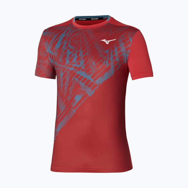 Pánské tenisové tričko Mizuno Mugen Shadow Graphic Tee salsa