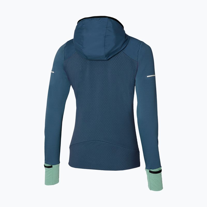 Dámská běžecká bunda Mizuno Warmalite Hybrid Full Zip blue wing teal 2