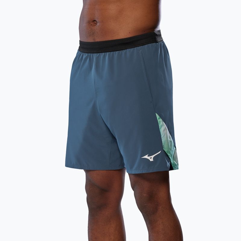 Pánské šortky Mizuno Frontier 8 v barvě Amplify vintage indigo