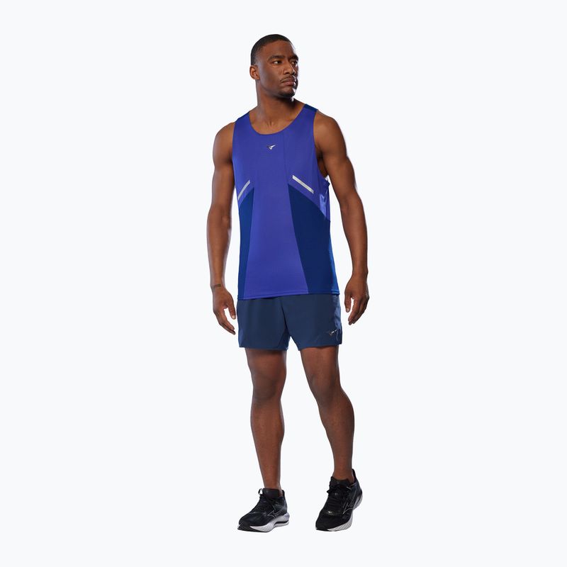 Pánská běžecká tričko Mizuno DryAeroFlow Tank reflexblue 2