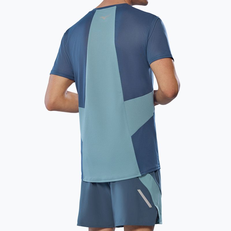 Pánská běžecká tričko Mizuno DryAeroFlow Tee vintage indigo 2