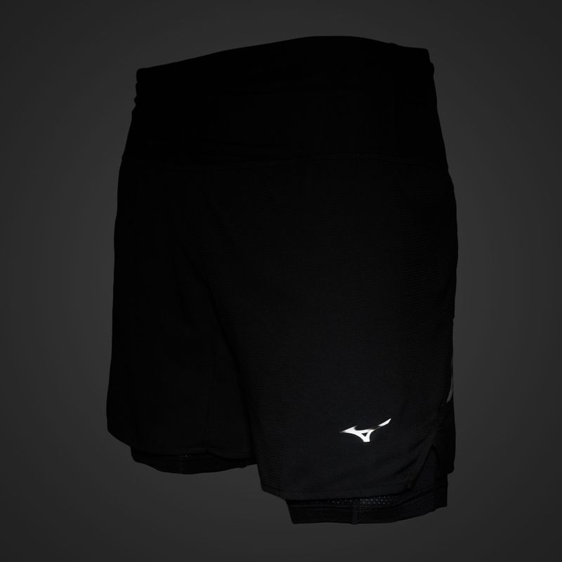 Pánské běžecké šortky Mizuno Trail ER 2IN1 black 6