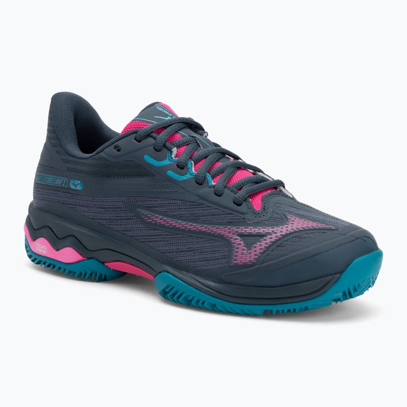 Dámské boty na padel  Mizuno Wave Exceed Light 2 Padel midnight navy/ fuchsia purple/ enamel blue
