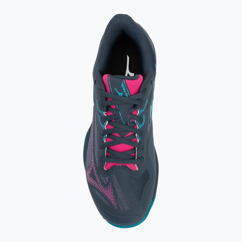 Dámské boty na padel  Mizuno Wave Exceed Light 2 Padel midnight navy/ fuchsia purple/ enamel blue 5