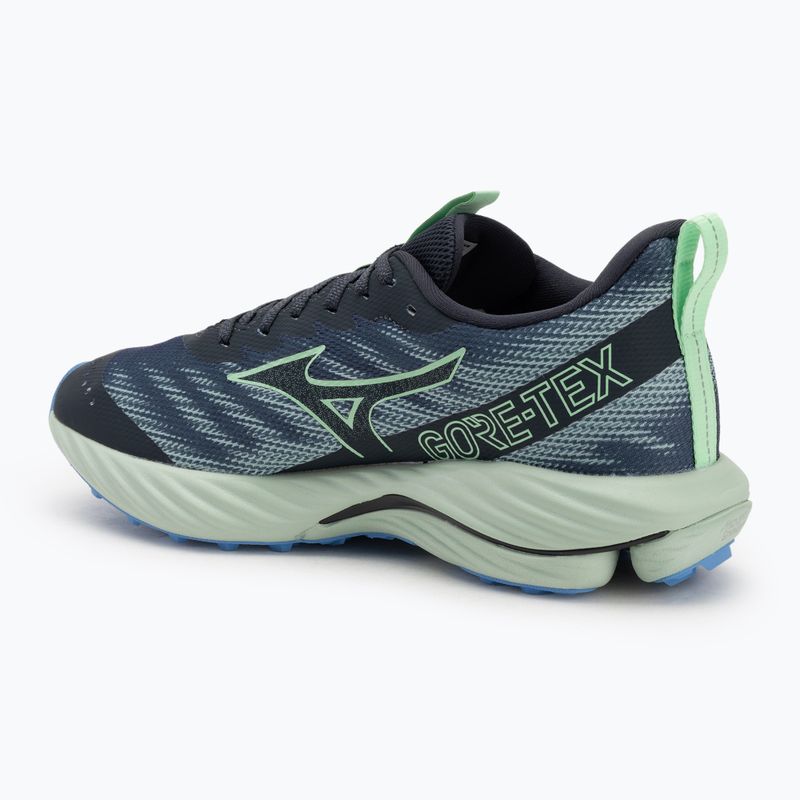 Pánské běžecké boty Mizuno Wave Rider GTX 2 vintage indigo / neo mint / front blue 3