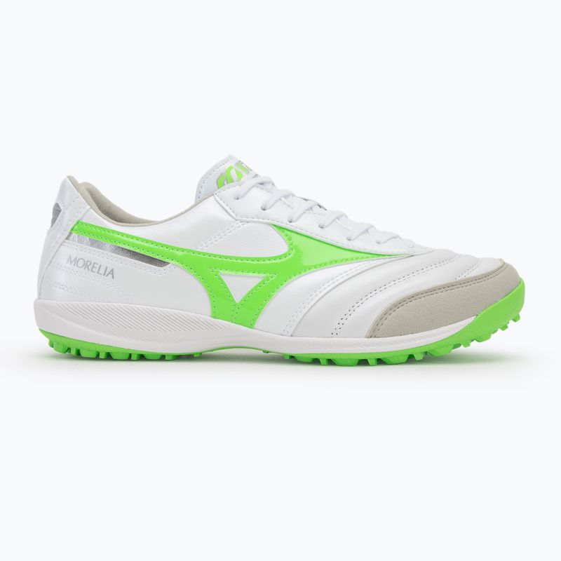 Pánské kopačky Mizuno Morelia Sala Elite TF white/neon green/galaxy silver 2