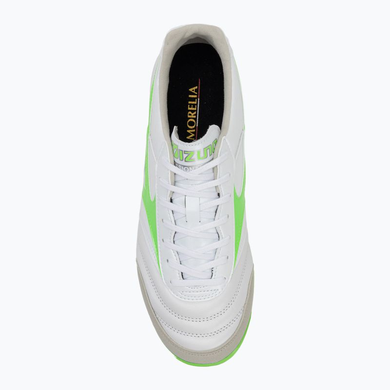 Pánské kopačky Mizuno Morelia Sala Elite TF white/neon green/galaxy silver 5
