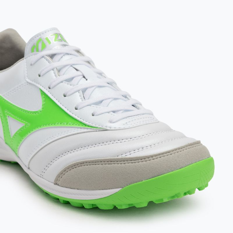 Pánské kopačky Mizuno Morelia Sala Elite TF white/neon green/galaxy silver 7
