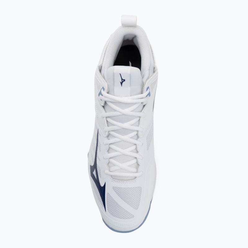 Volejbalové boty Mizuno Wave Dimension Mid bílé/bellwether modrá/belairblu 5