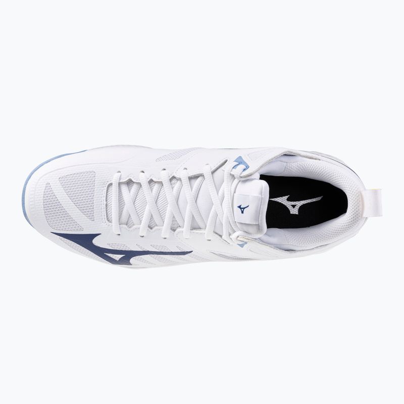 Volejbalové boty Mizuno Wave Dimension Mid bílé/bellwether modrá/belairblu 11