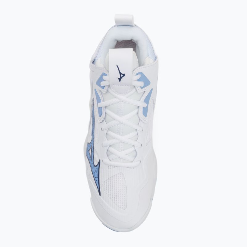 Volejbalové boty Mizuno Wave Momentum 3 Mid bílé/bellwether modré/belair modré 5