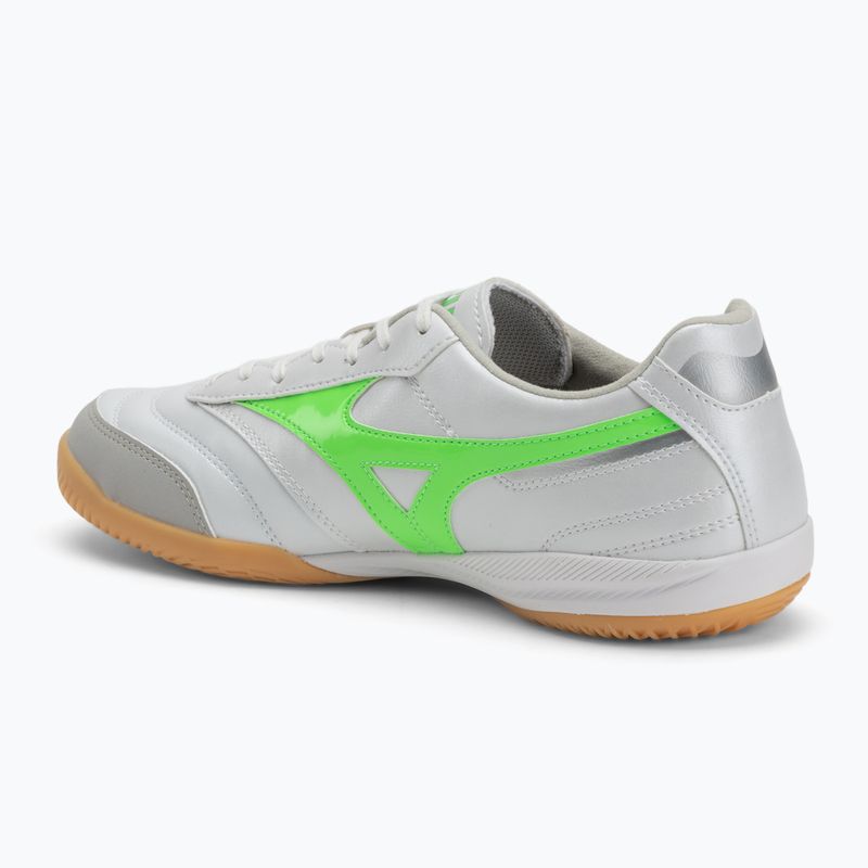 Pánské kopačky Mizuno Morelia Sala Pro IN white/neon green/galaxy silver 3