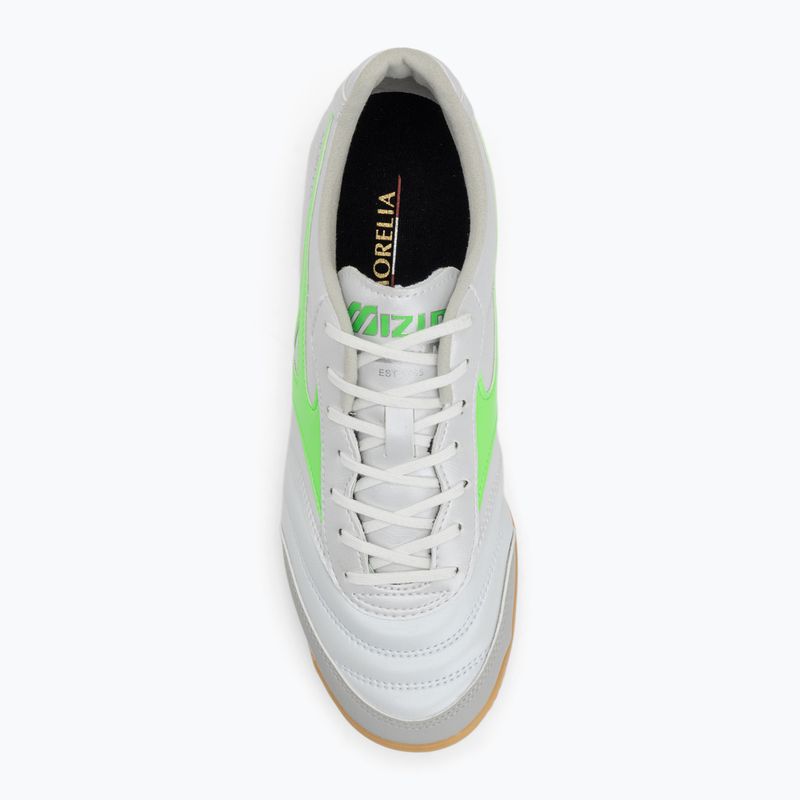 Pánské kopačky Mizuno Morelia Sala Pro IN white/neon green/galaxy silver 5