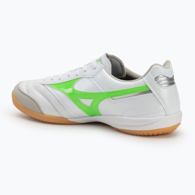 Pánské kopačky Mizuno Morelia Sala Elite IN white/neon green/galaxy silver 3