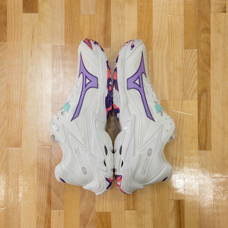 Dámské volejbalové boty Mizuno Wave Lightning Z8 bílé/fialová indigo/camelliaros 15
