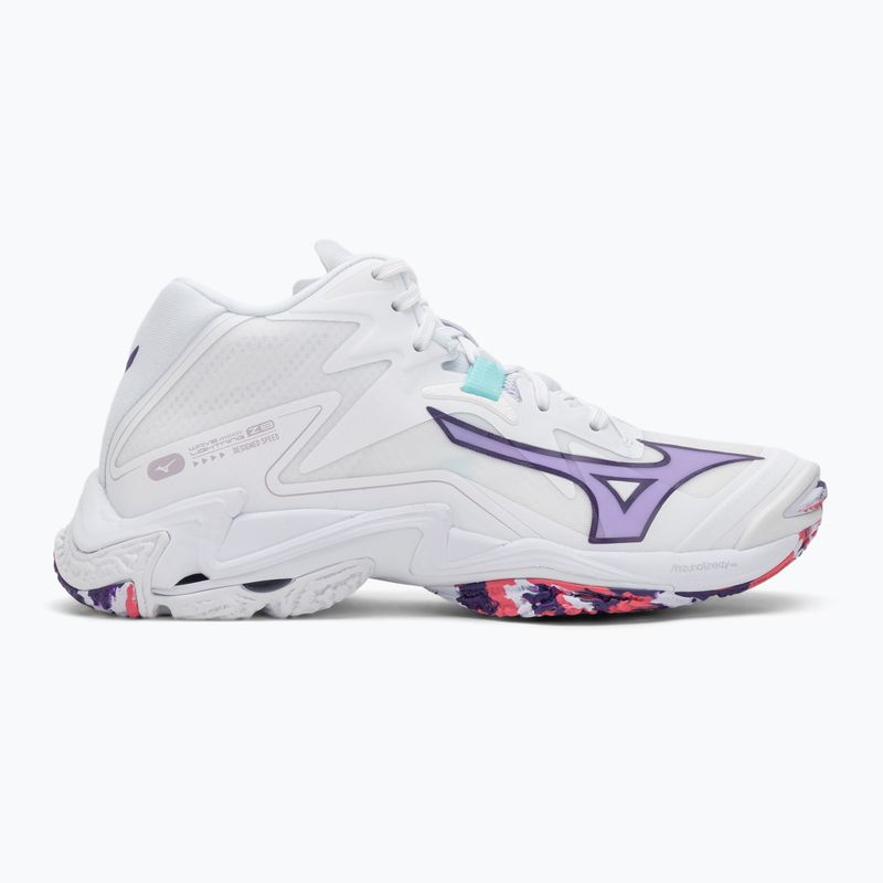 Dámské volejbalové boty Mizuno Wave Lightning Z8 Mid bílé/fialové indigo/camelliaros 2