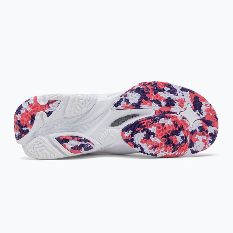 Dámské volejbalové boty Mizuno Wave Lightning Z8 Mid bílé/fialové indigo/camelliaros 4