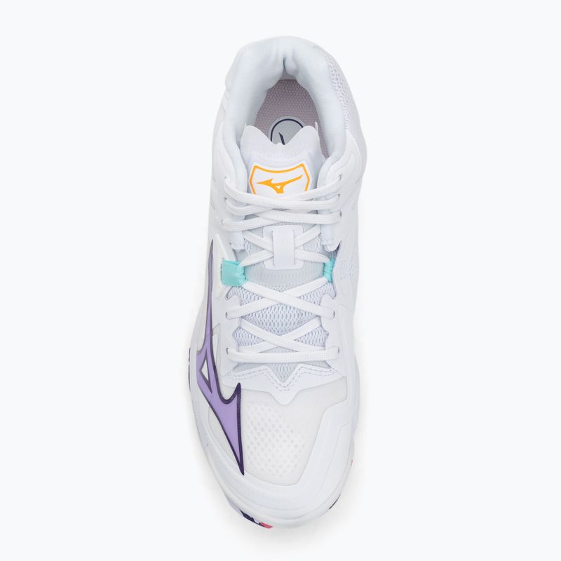 Dámské volejbalové boty Mizuno Wave Lightning Z8 Mid bílé/fialové indigo/camelliaros 5