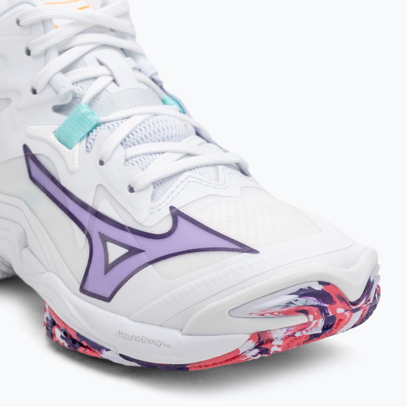 Dámské volejbalové boty Mizuno Wave Lightning Z8 Mid bílé/fialové indigo/camelliaros 7