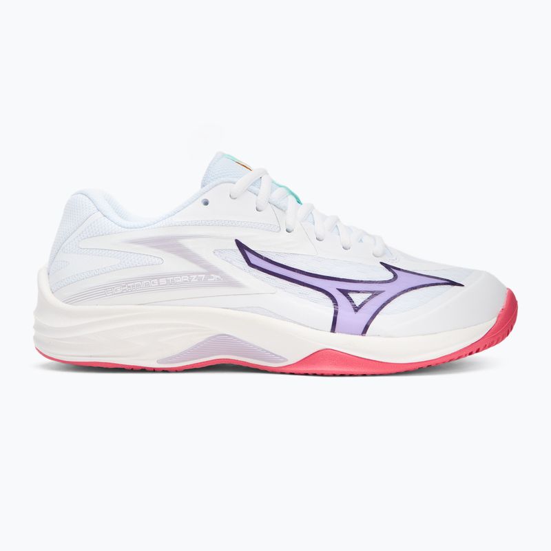 Dětské volejbalové boty Mizuno Lightning Star Z7 white/violet indigo/camellia rose 2