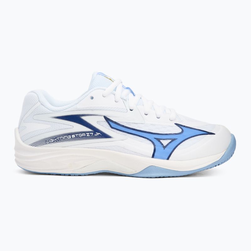 Dětské volejbalové boty Mizuno Lightning Star Z7 white/bellwether blue/bel air blue 2