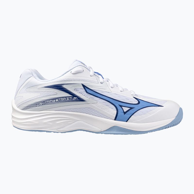 Dětská volejbalová obuv Mizuno Lightning Star Z7 white/bellwether blue/bel air blue