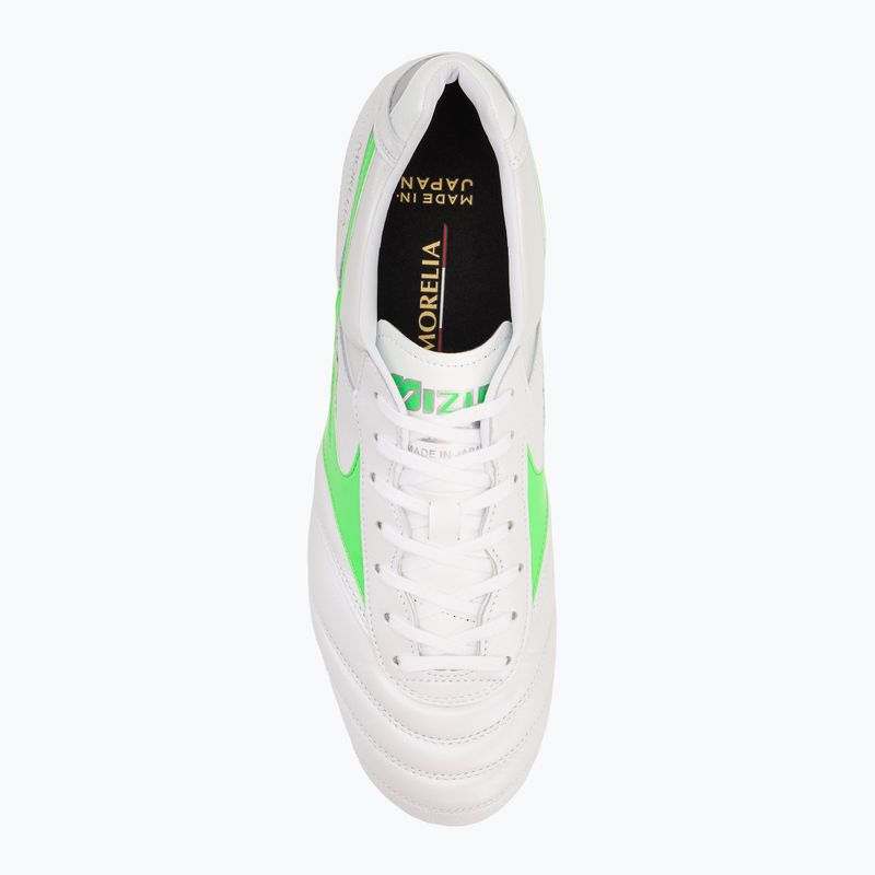 Pánské kopačky Mizuno Morelia II Japan Md white/neon green/galaxy silver 5