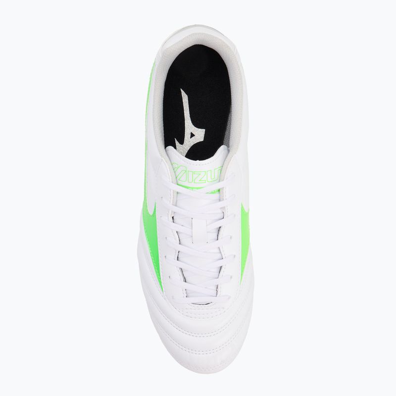 Pánské kopačky Mizuno Morelia II Club Md white/neon green/galaxy silver 5