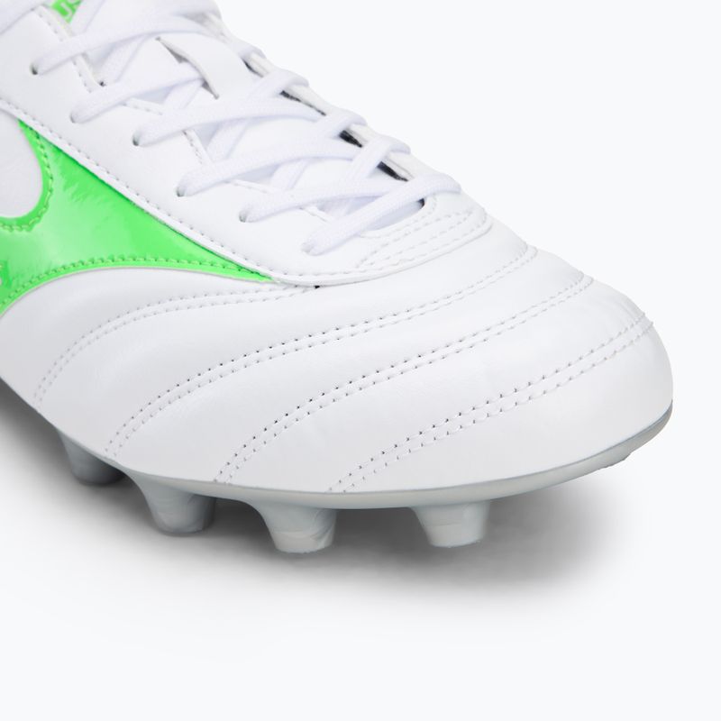 Pánské kopačky Mizuno Morelia II Club Md white/neon green/galaxy silver 7