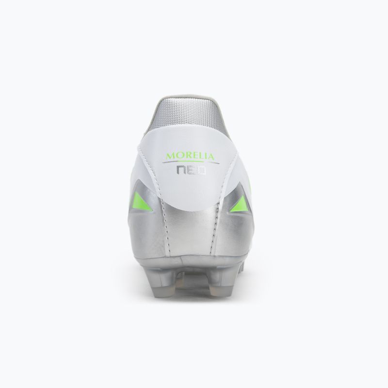 Pánské kopačky Mizuno Morelia Neo IV Pro Md white/neon green/cool gray 3c 6