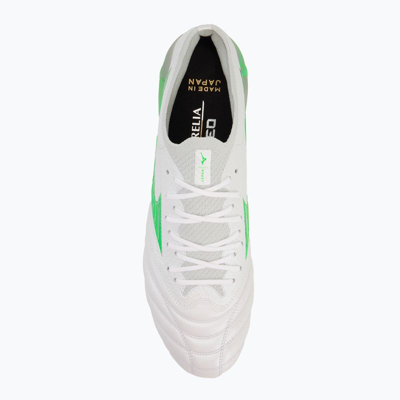 Pánské kopačky Mizuno Morelia Neo IV β Japan Md white/neon green/cool gray 3c 5