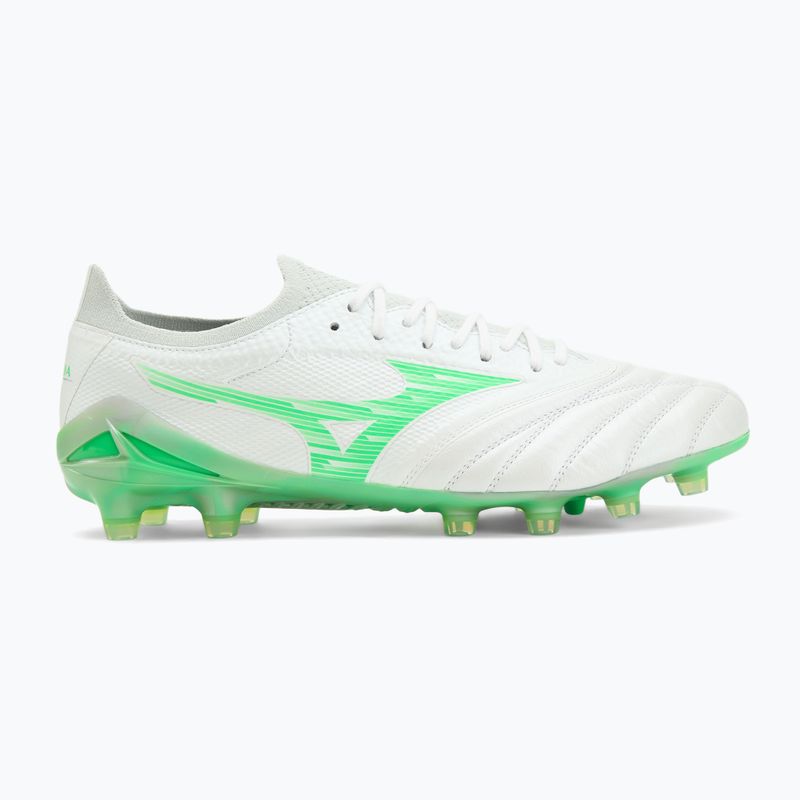 Pánské kopačky Mizuno Morelia Neo IV Β Elite MD white/neon green/cool gray 3c 2